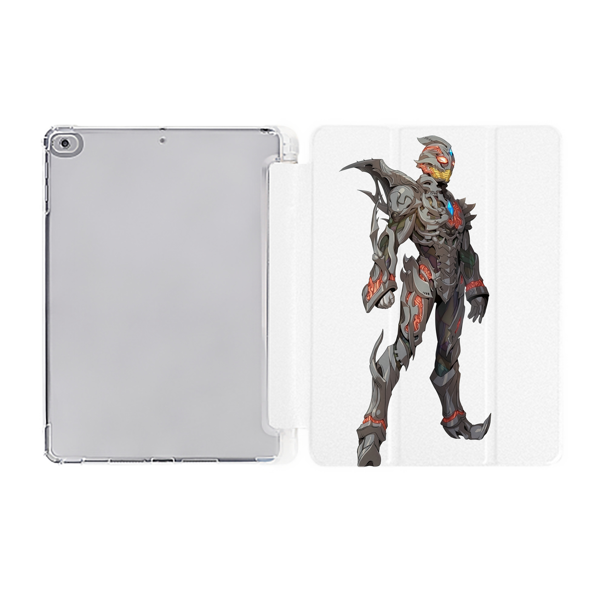 （画像用） ウルトラマン Ultraman IPad ケース ペン収納付き 三つ折りスタンド PUレザー×シリコン 対応機種9.5/10.5/10.9インチ